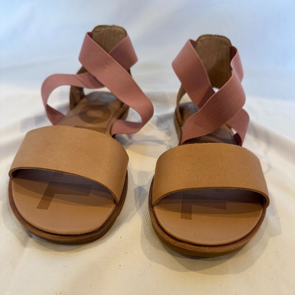Sorel Ella sandals women's size 9.5 Tan and Pink